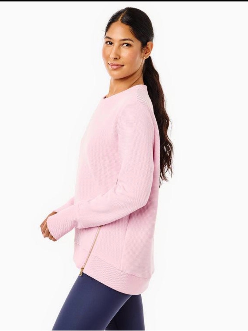 Addison Bay Everyday Crewneck Shirt Gamepoint Pink large - Picture 3 of 9